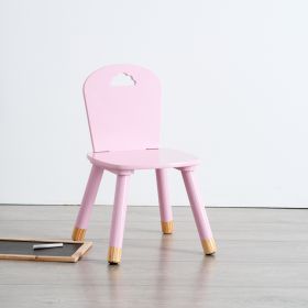 Krzesło dziecięce różowe LAZY 32x31.5x50 cm