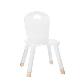 Krzesło dziecięce białe LAZY 32x31.5x50 cm
