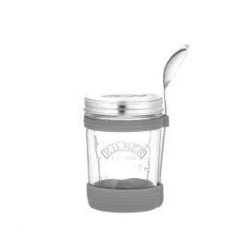 Słoik szklany z łyżką GLASS SOUP JAR SET 350 ml