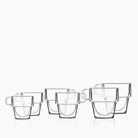 6 szklanek z podwójną ścianką SENSO 150/280/350 ml