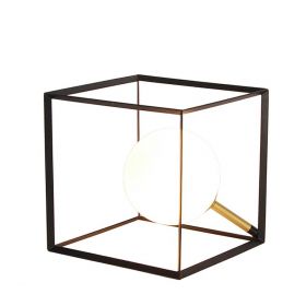 Lampa stołowa czarno-złota WEERT 15x15x15 cm