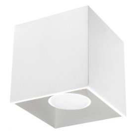 Lampa sufitowa aluminiowa biała QUAD 10x10 cm