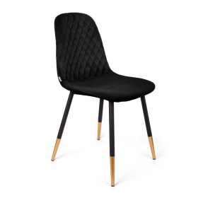 Krzesło welurowe czarne NOIR