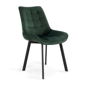 Krzesło welurowe zielone COLIN