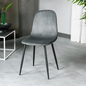 Krzesło welurowe szare SLANK