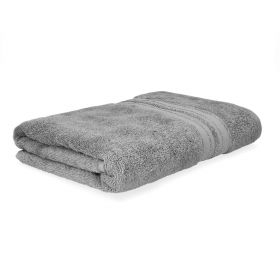  DUKE Ręcznik z paskami lureksowymi szary 70x130 cm 