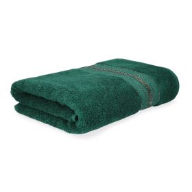  DUKE Ręcznik z paskami lureksowymi zielony 50x90 cm 