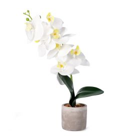 Kwiat sztuczny orchidea biała ORCHID 49 cm
