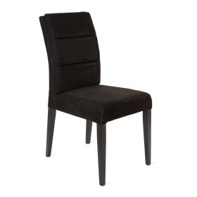 Krzesło czarne z litego drewna ARVIKA