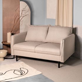 Sofa w tkaninie beżowa RUGG 149x86x91 cm