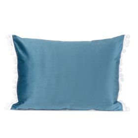 Poduszka z pomponami niebieska ALEXA 35x50 cm