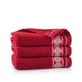 Ręcznik czerwony RONDO 50x90 cm