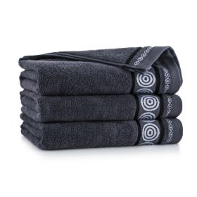 Ręcznik szary RONDO 50x90 cm