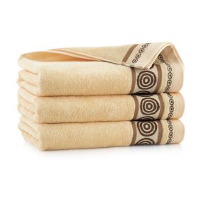 Ręcznik kremowy RONDO 70x140 cm