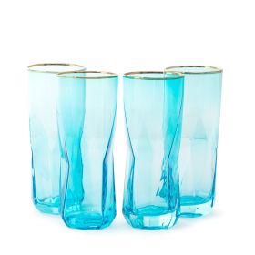 Zestaw szklanek wysokich 4 szt. SOLID BLUE 225 ml