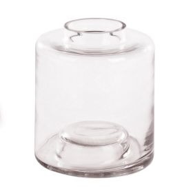 Wazon transparentny szklany STACK 18 cm