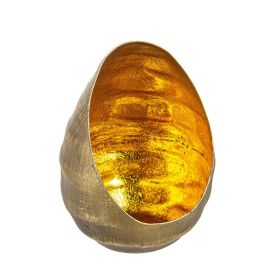 Świecznik metalowy złoty SHANTY 8x12 cm