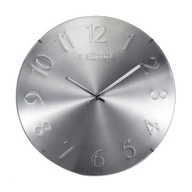Zegar ścienny srebrny ELEGANT DOME 35x5 cm