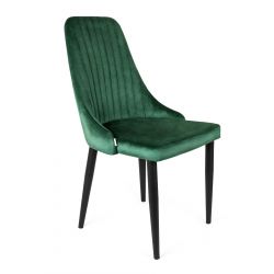 Krzesło welurowe zielone LOUIS