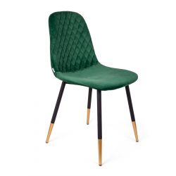 Krzesło welurowe zielone NOIR