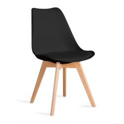 Krzesło plastikowe czarne FISCO