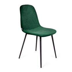 Krzesło welurowe zielone SLANK