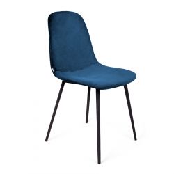 Krzesło welurowe kobaltowe SLANK
